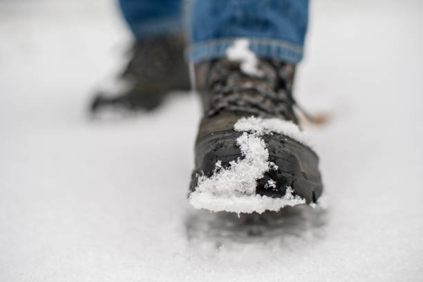 walking in snow ground